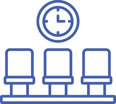 Waiting room Line Icon vector