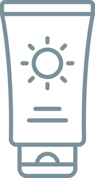 Sunscreen Line Icon vector