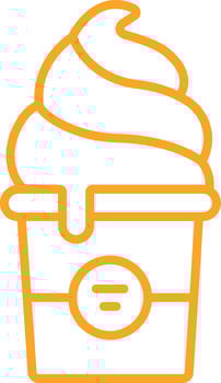 Ice Cream Outline Icon vector
