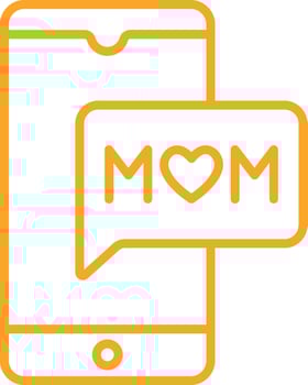 Mobile Phone Line Icon vector