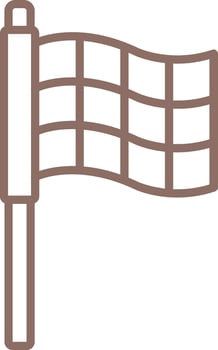 Finishing Flag Line Icon vector