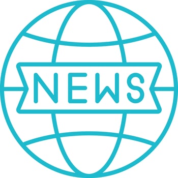 News Outline Icon vector