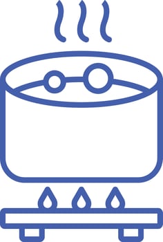 Boil Line Icon vector