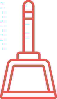 Dustpan Line Icon vector