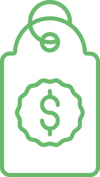 Price Tag Line Icon vector