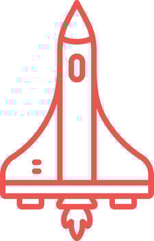 Space Shuttle Line Icon vector