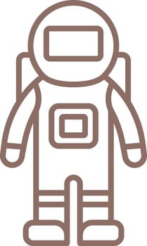 Space Suit Line Icon vector