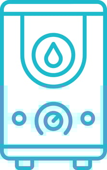 Water Heater Line Icon vector