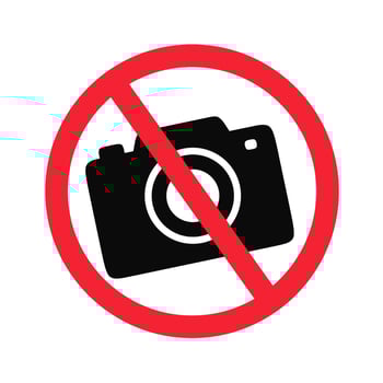 No Photography Sign in Public Area vector