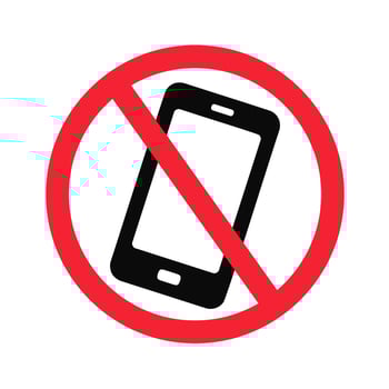 No Mobile Phones Allowed Sign vector