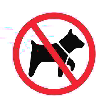 No Dogs Allowed Sign vector