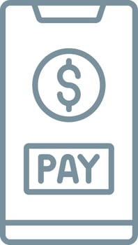 Cashless Payment Line Icon vector