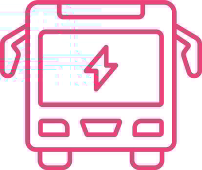 Electric Bus Line Icon vector