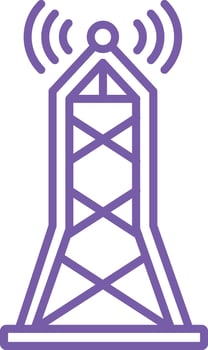 Outline Signal Tower Icon vector