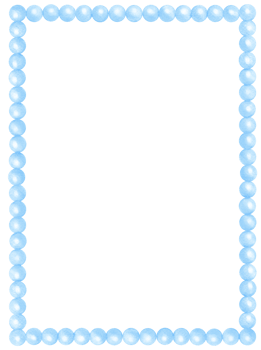 Blue Pearl Rectangle frame shape watercolor png