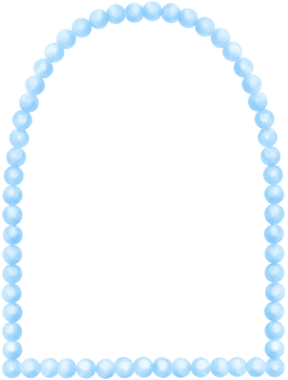 Blue Pearl Frame Arch Modern shape watercolor png