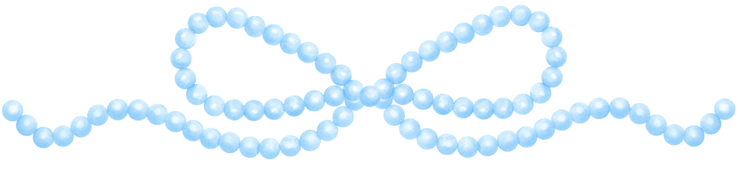 Cute Blue Pearl Bow Border Watercolor Vintage y2k Aesthetic png