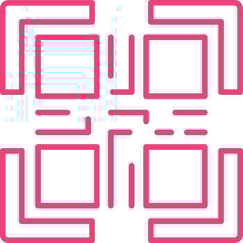 Qr Code Line Icon vector