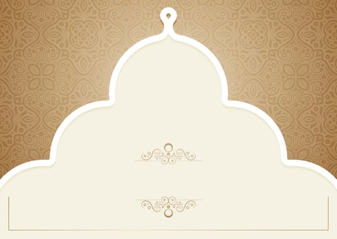 Elegant Islamic Style Ornate Pattern Frame for Ramadan Background Template vector