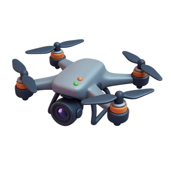 Simple 3D Design of a Modern Drone for Creative Projects png