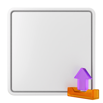 A white square with a purple arrow pointing to it png