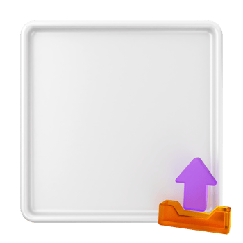 A white square with an arrow pointing up png