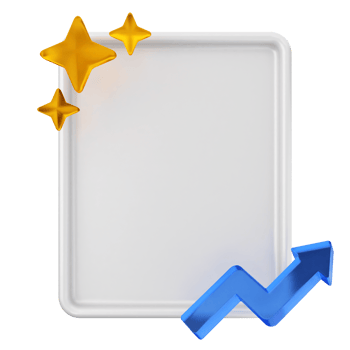 A white plate with a blue arrow and a star png