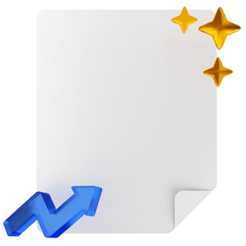 A white sheet with gold stars and an arrow png