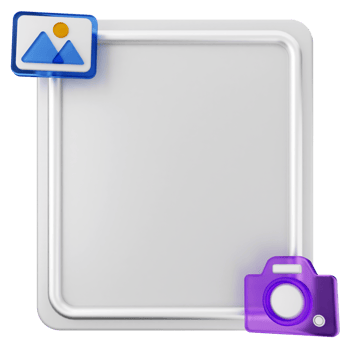A white square with purple and blue pictures png