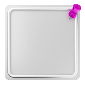 A white square with a purple push pin on it png