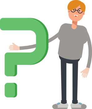 Brown Hair Male Character and Question Mark png