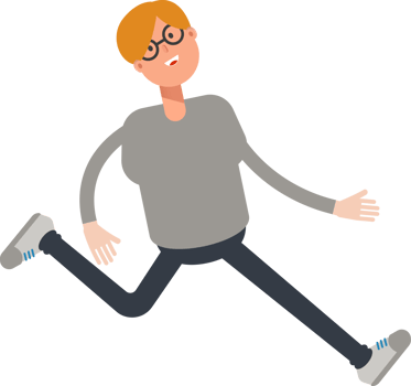 Brown Hair Male Character Walking png