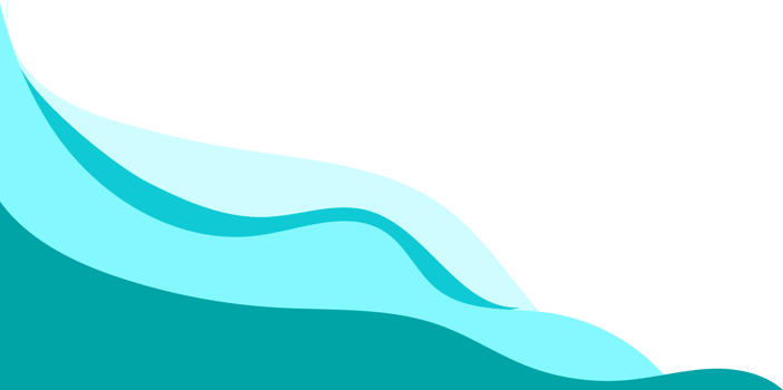 Aqua Pastel Dynamic Wave Corner png