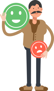 Old Man in Brown Shirt Character and Emoticon Sign png