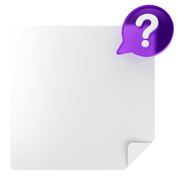 A blank paper with a question mark icon png