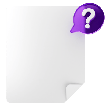 A blank sheet of paper with a question mark png