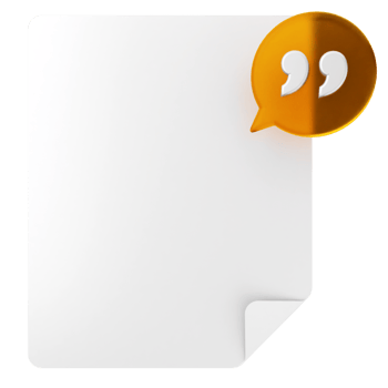 White paper with speech bubble icon png