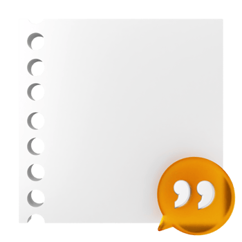 White paper with speech bubble png