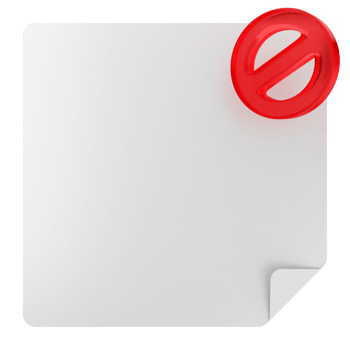 A white paper with a red circle on it png