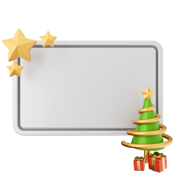 Christmas tree and star on a white sign png