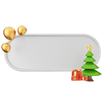 Christmas tree and gift boxes on a white plate png