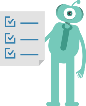 One Eye Monster Character and Check List Document png