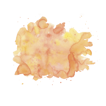 Hand-painted watercolor background in vibrant yellow-orange tones with subtle red accents and a soft organic texture. Abstract stains, splashes, and brush marks ideal for natural, eco-friendly design png