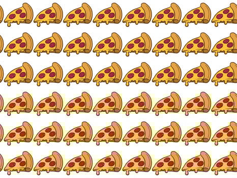 pizza slices seamless pattern. Doodle outline texture for package, menu , textile, product design and branding, graphics vector