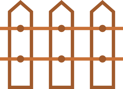 Brown line wooden board fence png