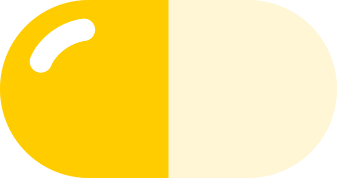 Yellow medical capsule png