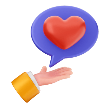 Heart emoji in speech bubble png