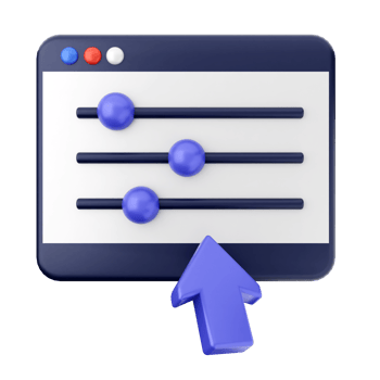 A blue arrow pointing to a button on a computer screen png