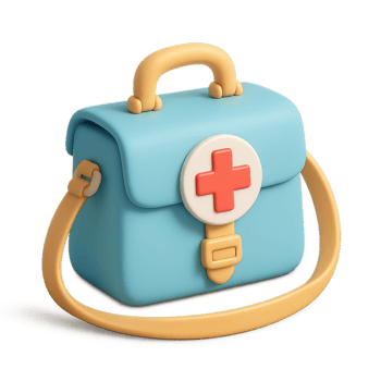Colorful 3D Nurse Bag in Simple Design for Medical Use png