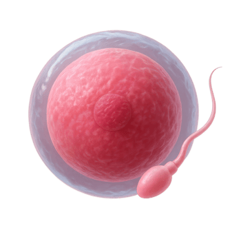 3D Visualization of Egg and Sperm Cell Interaction in Biology png